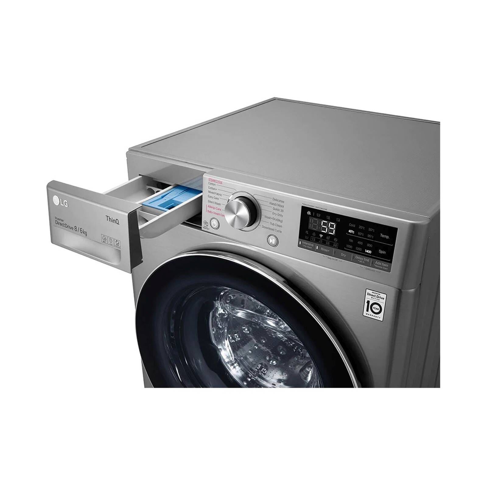 LG Front Load Washer And Dryer (8kg/6kg) FV1408H4V - Image 7