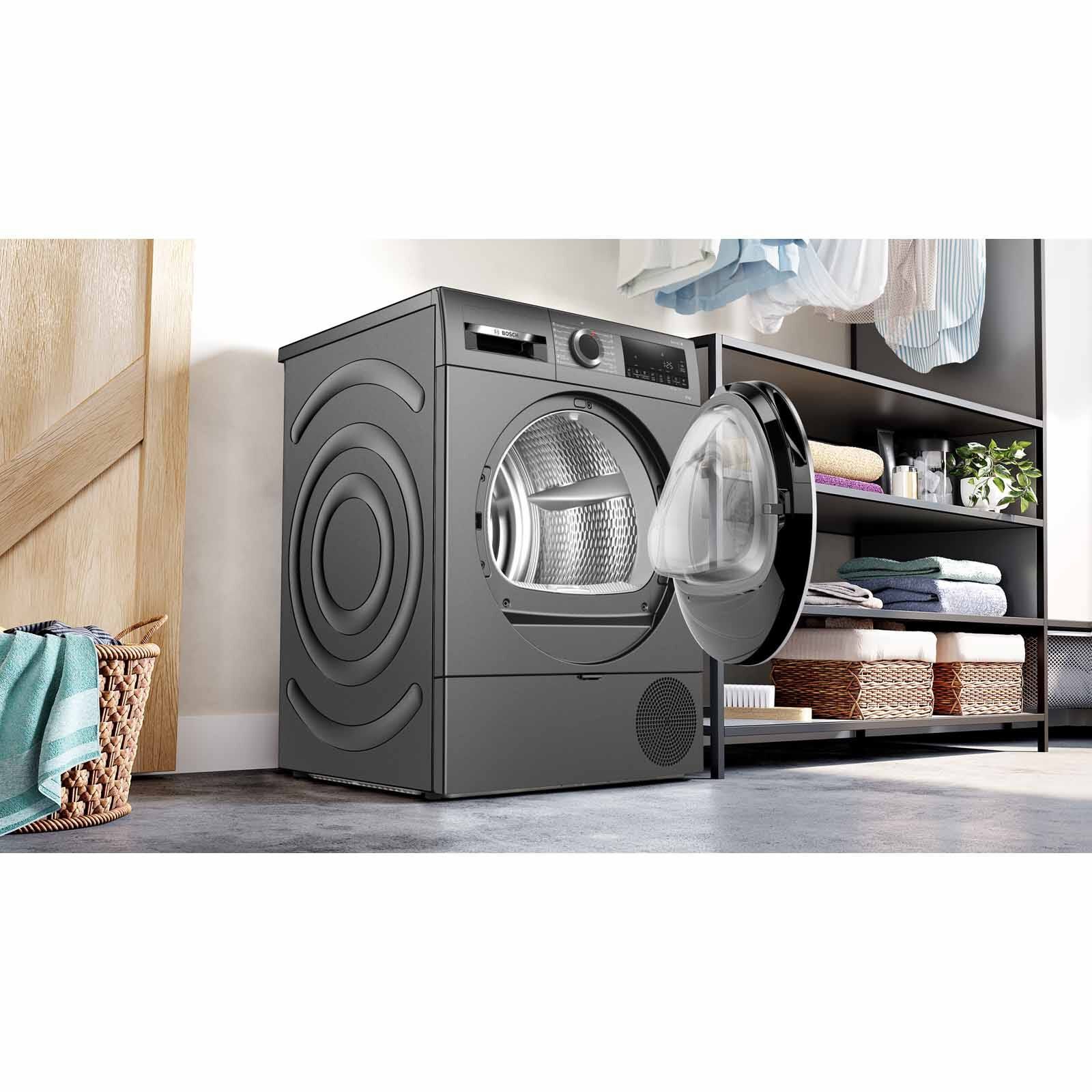 BOSCH Heat Pump Dryer (10kg) - Cast Iron Grey WQG25303SG - Image 3