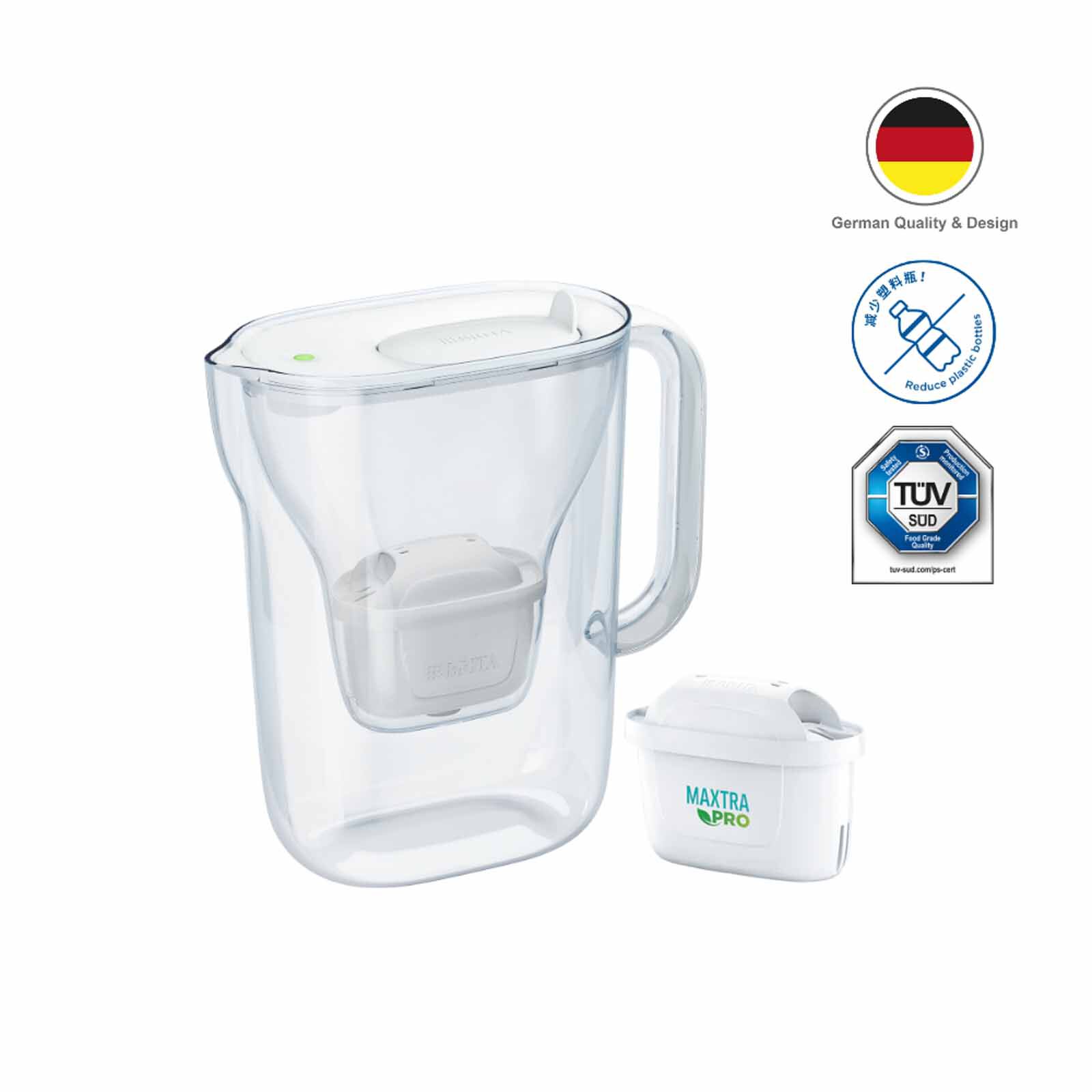 BRITA Water Filter Jug (2.4l) - White STYLE ESSENTIAL - WHITE